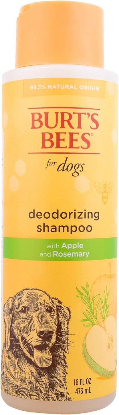 Burt'S Bees for Dogs Deodorizing Dog Shampoo and Dog Deodorizing Spray, Apple & Rosemary Dog Shampoo, Natural Dog Shampoo, Puppy Shampoo, Dog Bathing Supplies, Dog Wash, Pet Shampoo