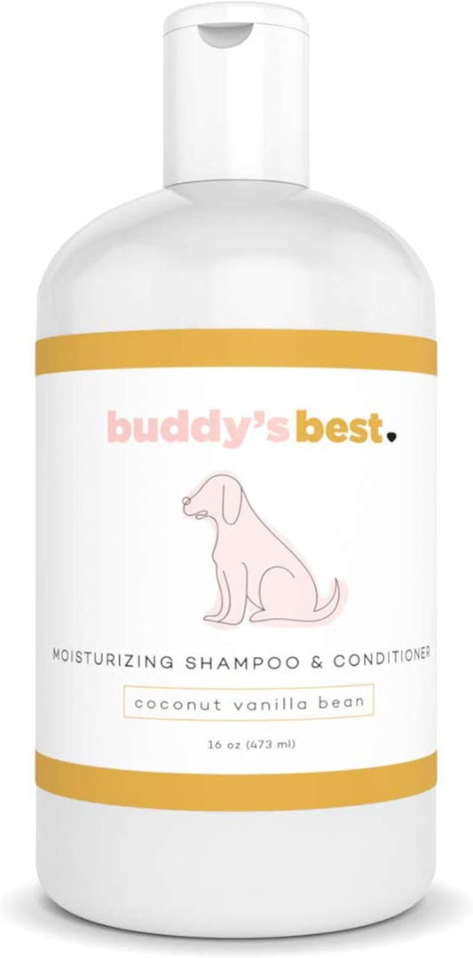 , Dog Shampoo and Conditioner in One - Hypoallergenic, Oatmeal Shampoo for Dogs with Sensitive Skin - Moisturizing Dog Wash
