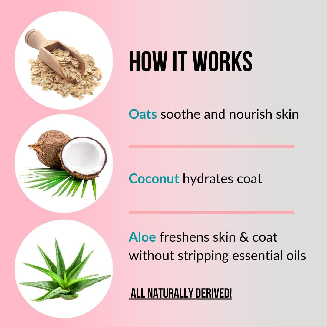 1 Gallon Tearless Puppy Shampoo and Conditioner - anti Itch Dog Shampoo Sensitive Skin - Coconut Oil Oatmeal Pet Shampoo for Puppies